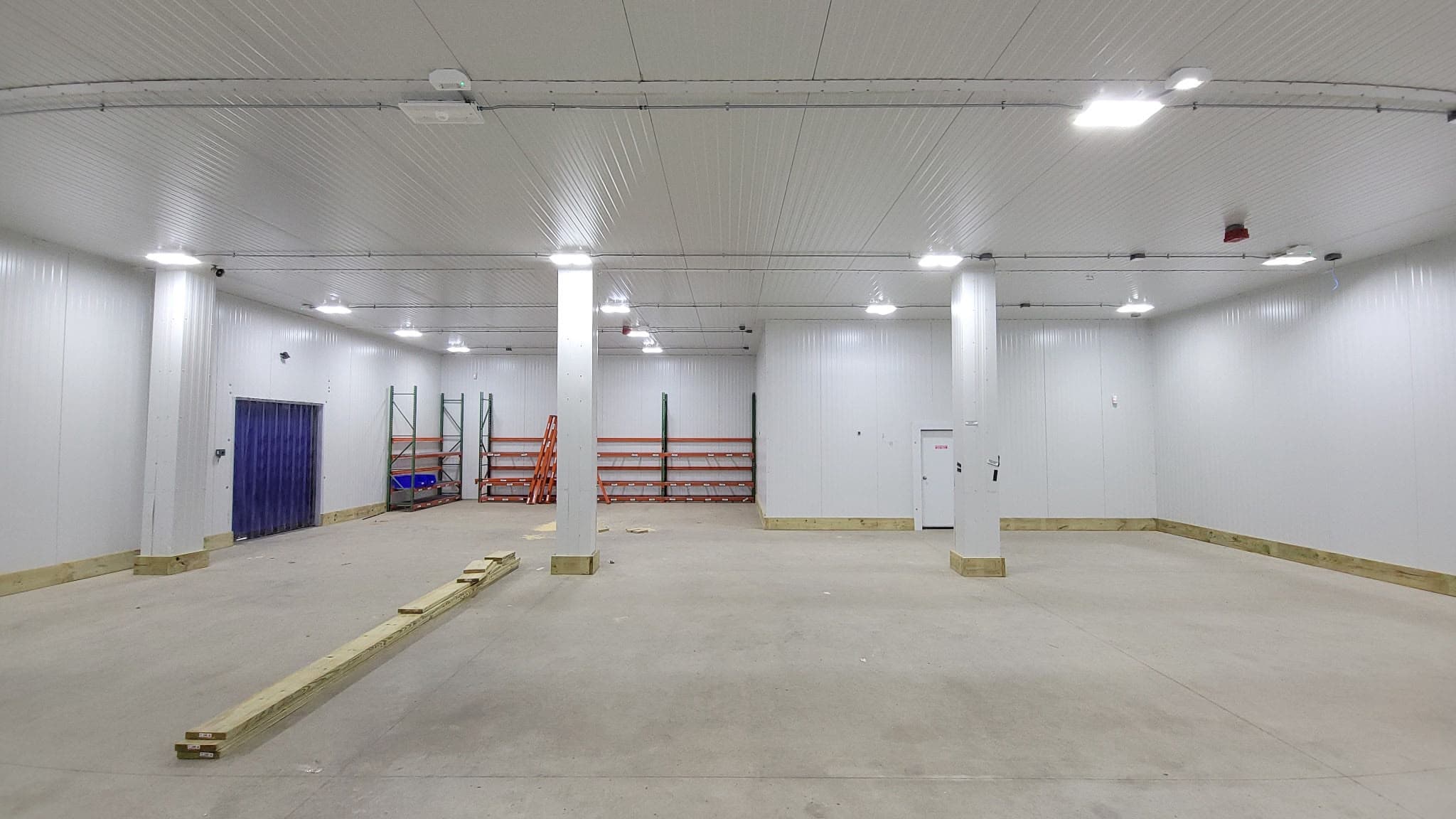 The new temperature-controlled warehouse interior